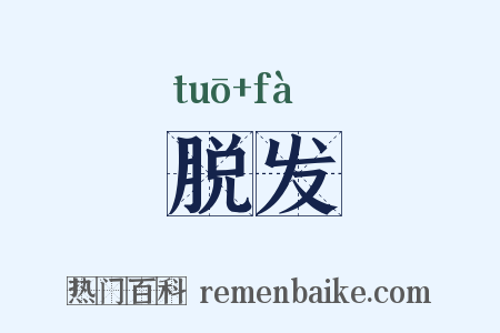 脱发是什么意思的图片